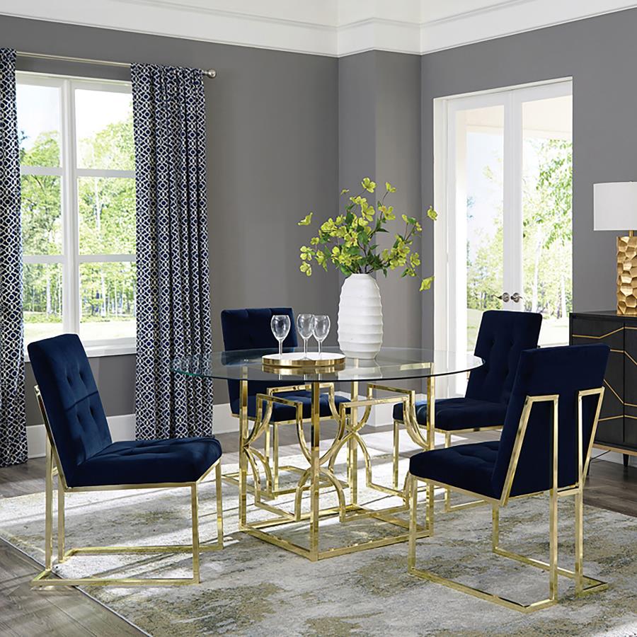 Cisco Blue Side Chair - MyWaynesHome #