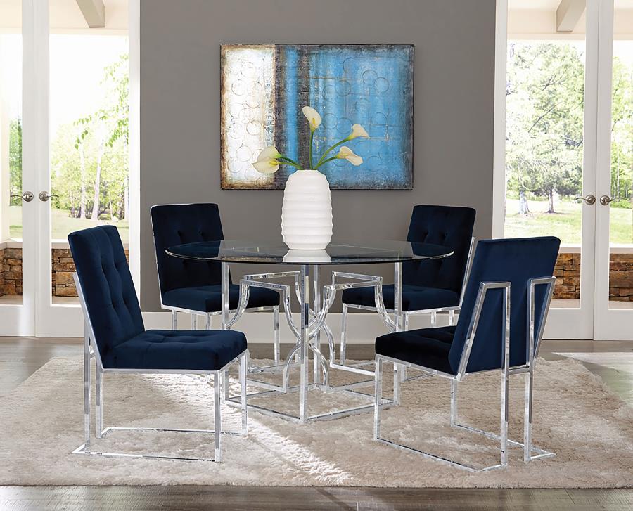 Cisco Blue Side Chair - MyWaynesHome #