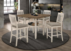 Sarasota Ivory 5 Pc Counter Height Dining Set - MyWaynesHome #
