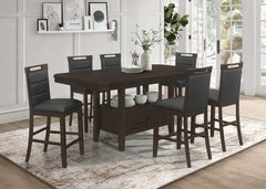 Prentiss Brown 7 Pc Counter Height Dining Set - MyWaynesHome #