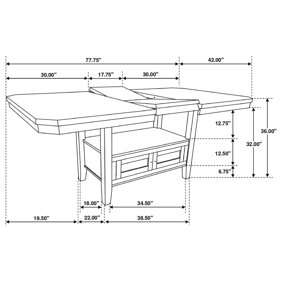 Prentiss Brown 7 Pc Counter Height Dining Set - MyWaynesHome #