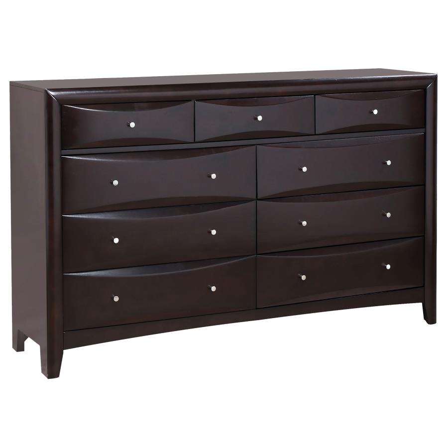 Phoenix Brown Eastern King Bed 5 Pc Set - MyWaynesHome #