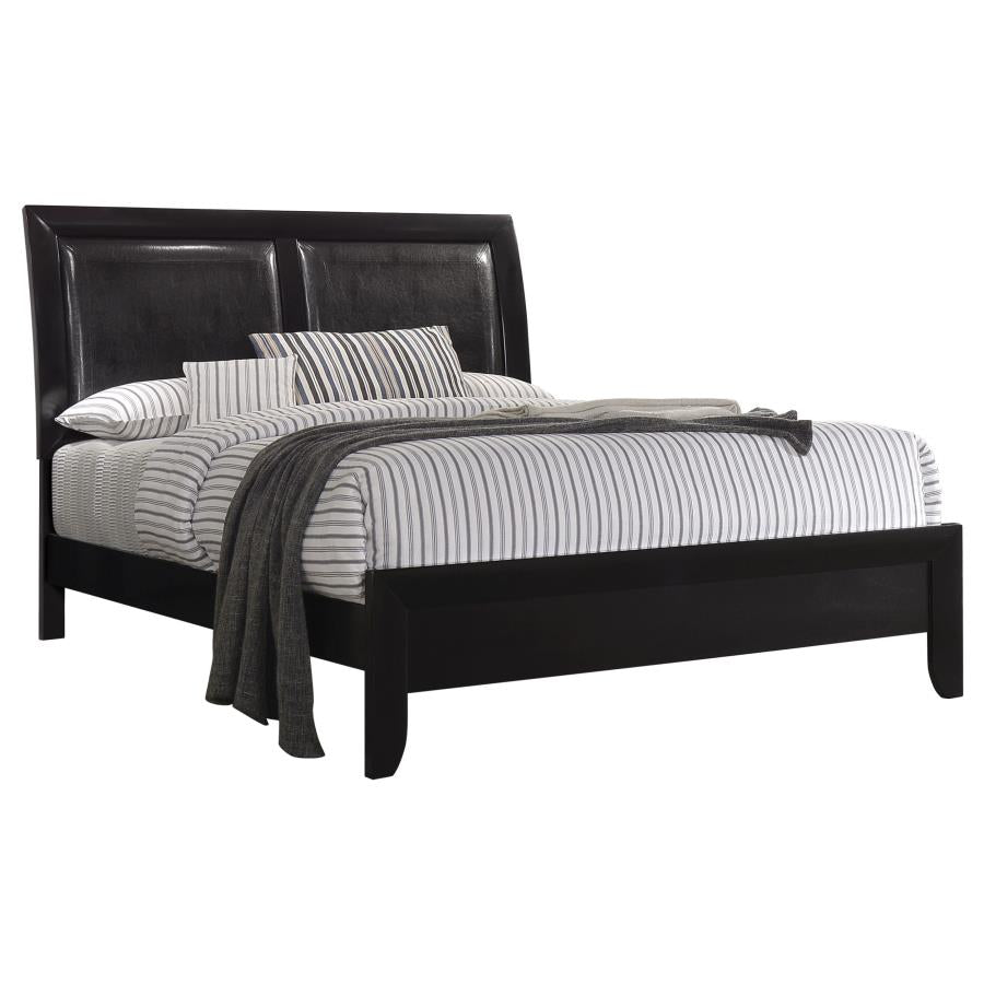 Briana Black Eastern King Bed 4 Pc Set - MyWaynesHome #