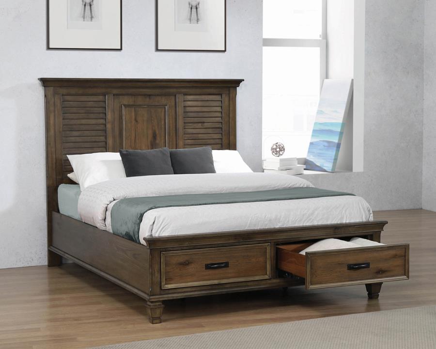 Franco Brown Eastern King Bed 4 Pc Set - MyWaynesHome #