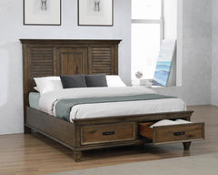 Franco Brown Eastern King Bed 4 Pc Set - MyWaynesHome #