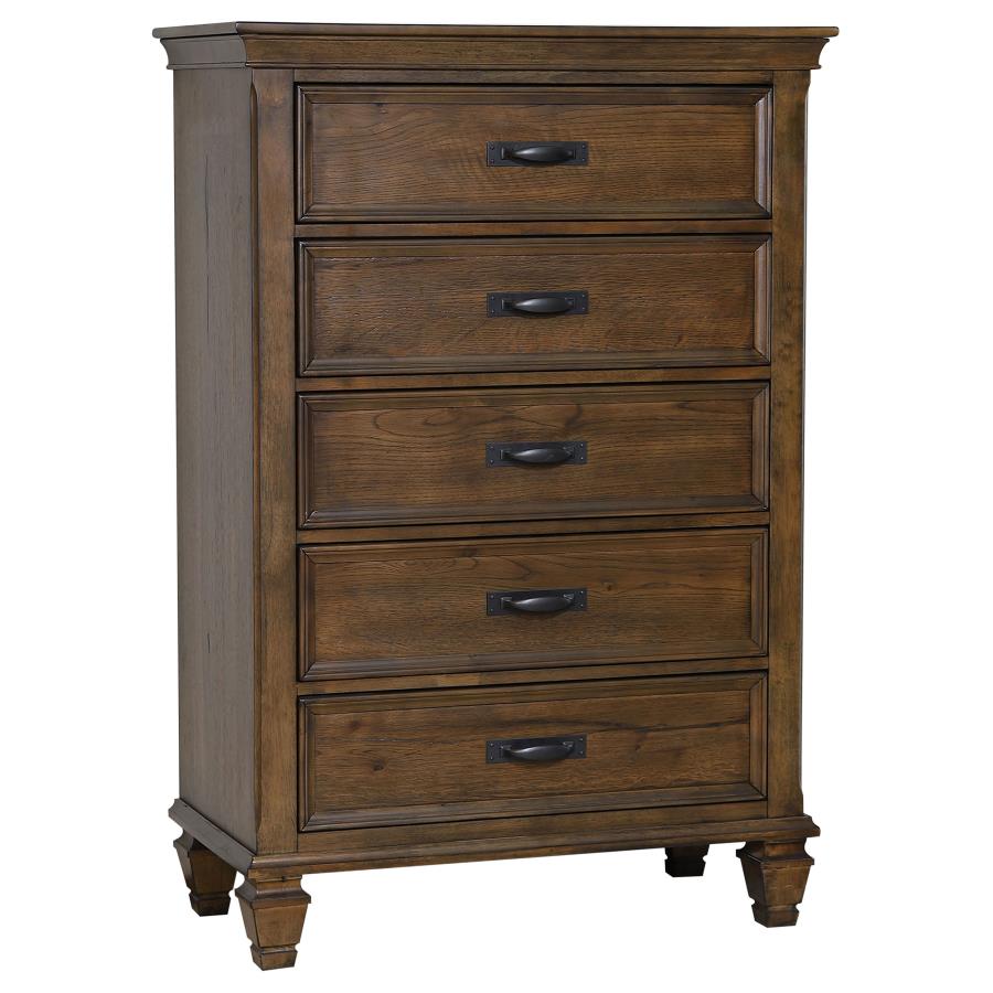 Franco Brown Eastern King Bed 5 Pc Set - MyWaynesHome #