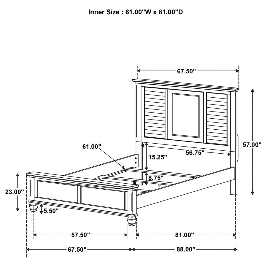 Franco Brown Queen Bed - MyWaynesHome #