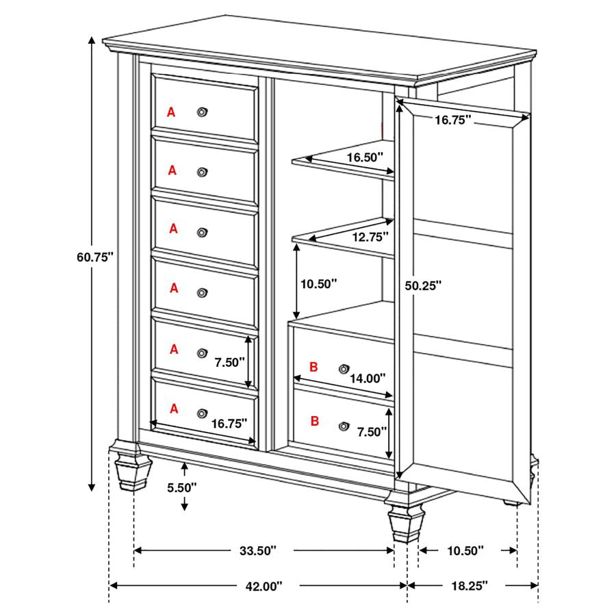 Sandy Beach Ivory Door Chest - MyWaynesHome #