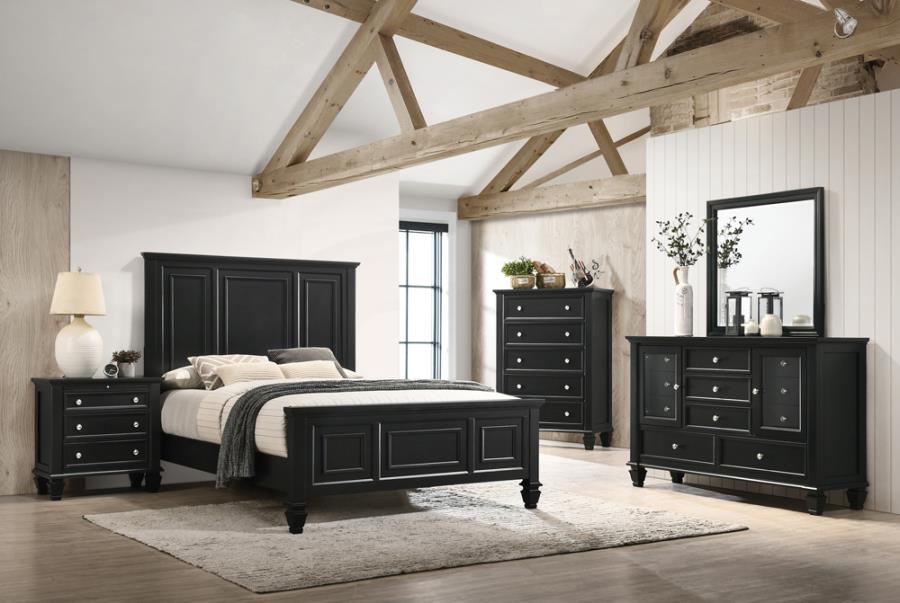 Sandy Beach Black California King Bed - MyWaynesHome #