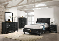 Sandy Beach Black Queen Bed 4 Pc Set - MyWaynesHome #
