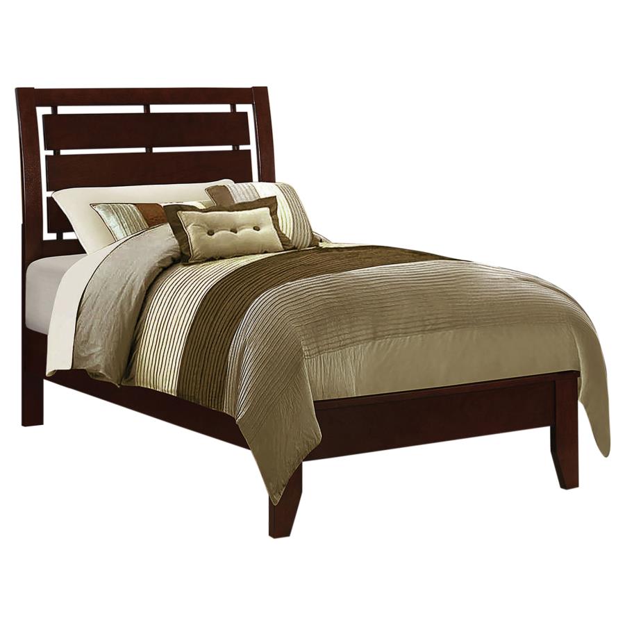 Serenity Brown Twin Bed 4 Pc Set - MyWaynesHome #