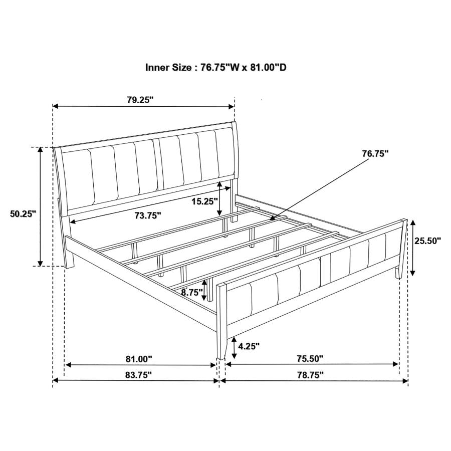Carlton Brown Eastern King Bed - MyWaynesHome #