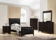 Carlton Brown Twin Bed 5 Pc Set - MyWaynesHome #
