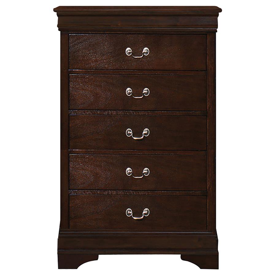 Louis Philippe Brown Twin Bed 5 Pc Set - MyWaynesHome #