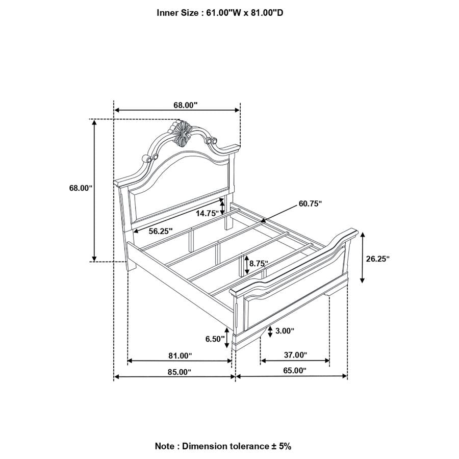 Cambridge Brown Queen Bed - MyWaynesHome #