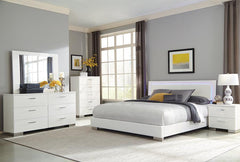 Felicity White California King Bed 5 Pc Set - MyWaynesHome #