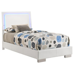 Felicity White Twin Bed 5 Pc Set - MyWaynesHome #