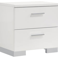 Felicity White Eastern King Bed 4 Pc Set - MyWaynesHome #