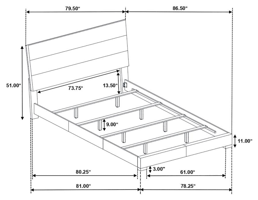 Felicity White Eastern King Bed 4 Pc Set - MyWaynesHome #