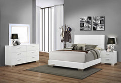 Felicity White Queen Bed 4 Pc Set - MyWaynesHome #