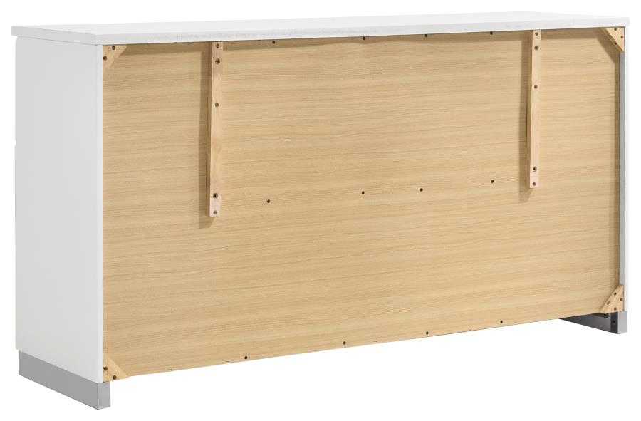 Felicity White Twin Bed 5 Pc Set - MyWaynesHome #