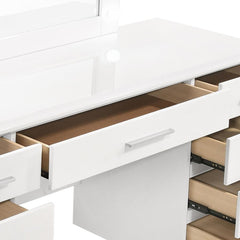 Felicity White Vanity Table & Mirror - MyWaynesHome #