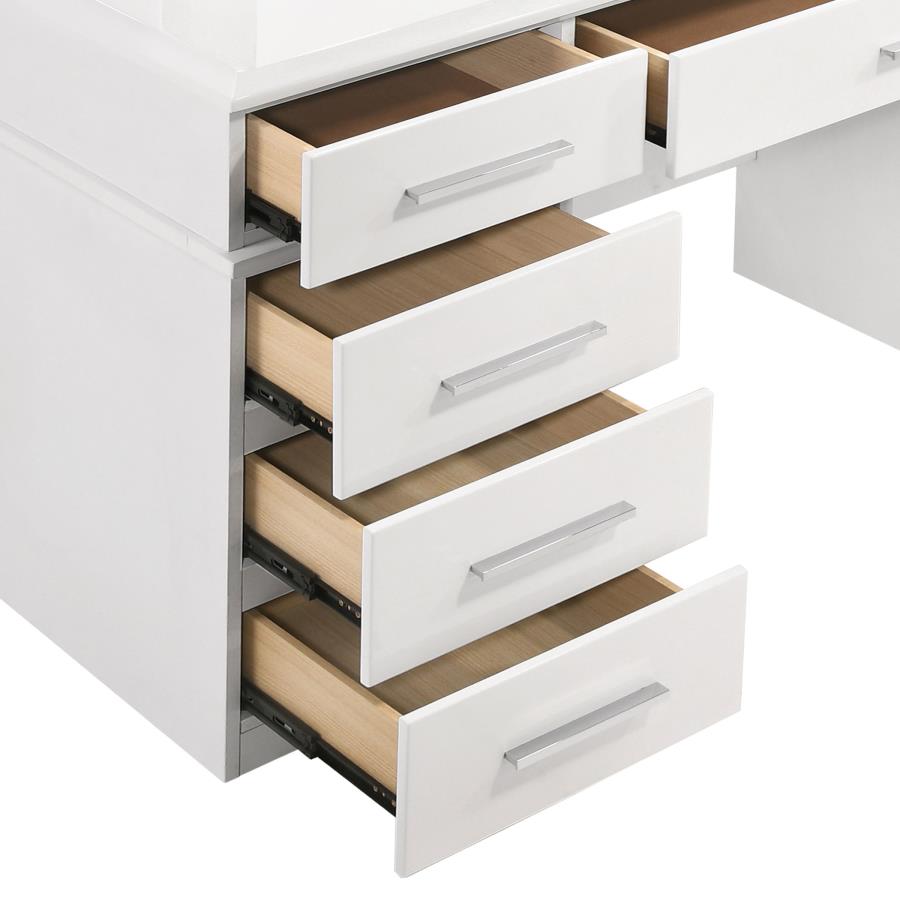 Felicity White Vanity Table & Mirror - MyWaynesHome #