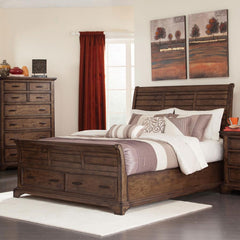 Elk Grove Brown California King Storage Bed - MyWaynesHome #