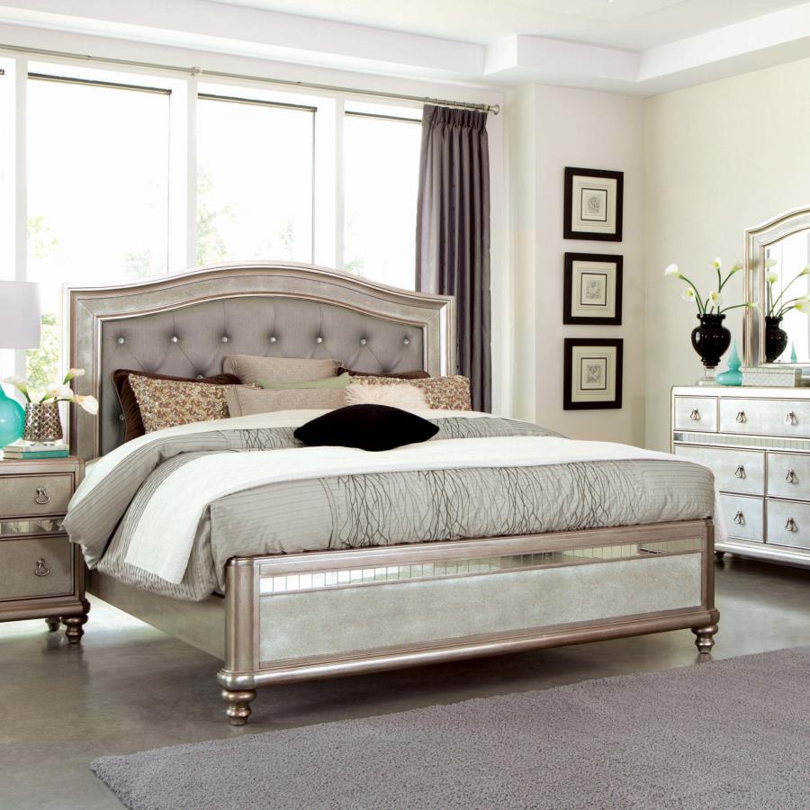 Bling Game Silver Eastern King Bed - MyWaynesHome #