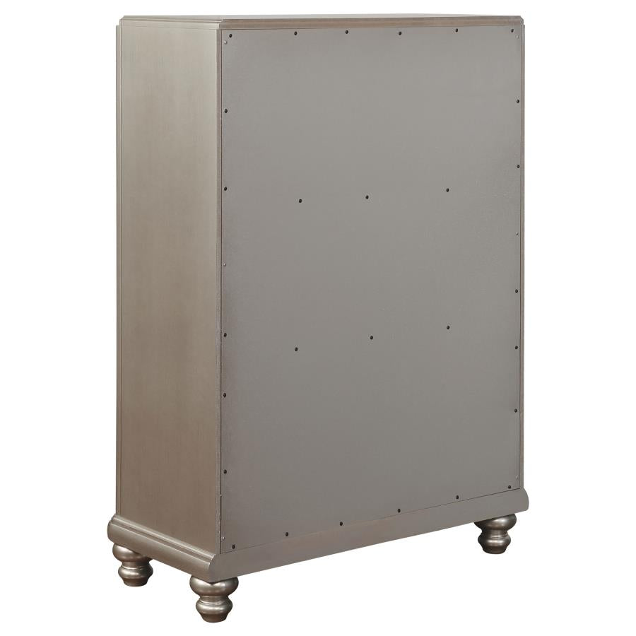 Bling Game Silver California King Bed 5 Pc Set - MyWaynesHome #