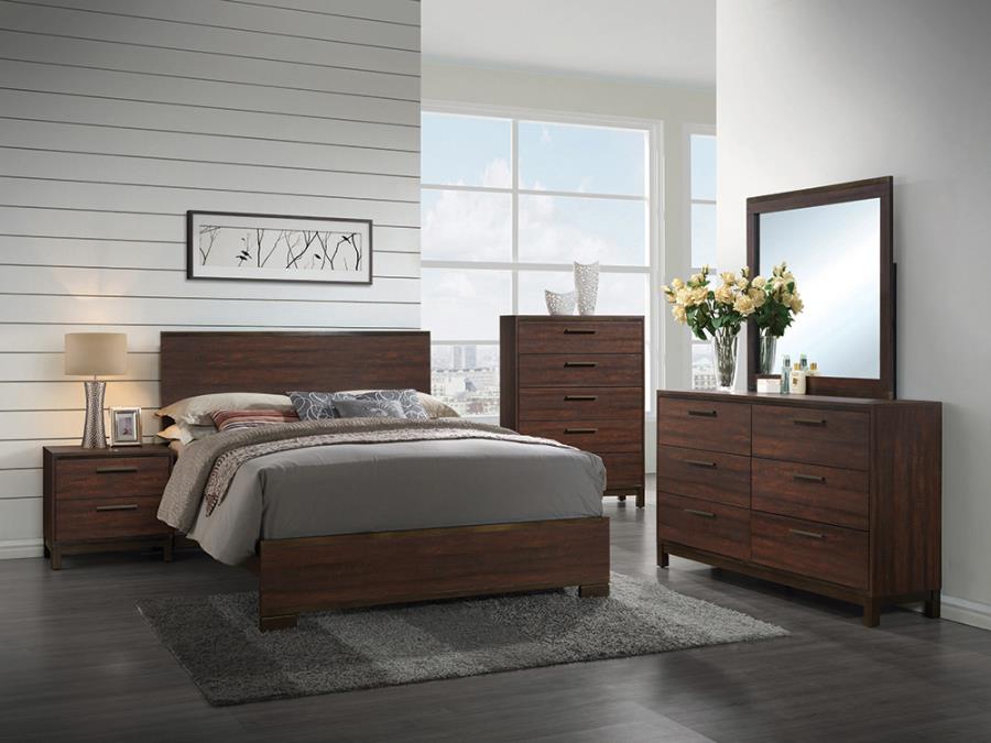 Edmonton Brown Eastern King Bed 4 Pc Set - MyWaynesHome #