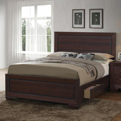 Kauffman Brown Eastern King Storage Bed - MyWaynesHome #