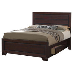 Kauffman Brown California King Storage Bed - MyWaynesHome #