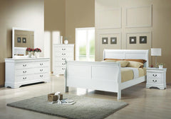 Louis Philippe White Full Bed - MyWaynesHome #