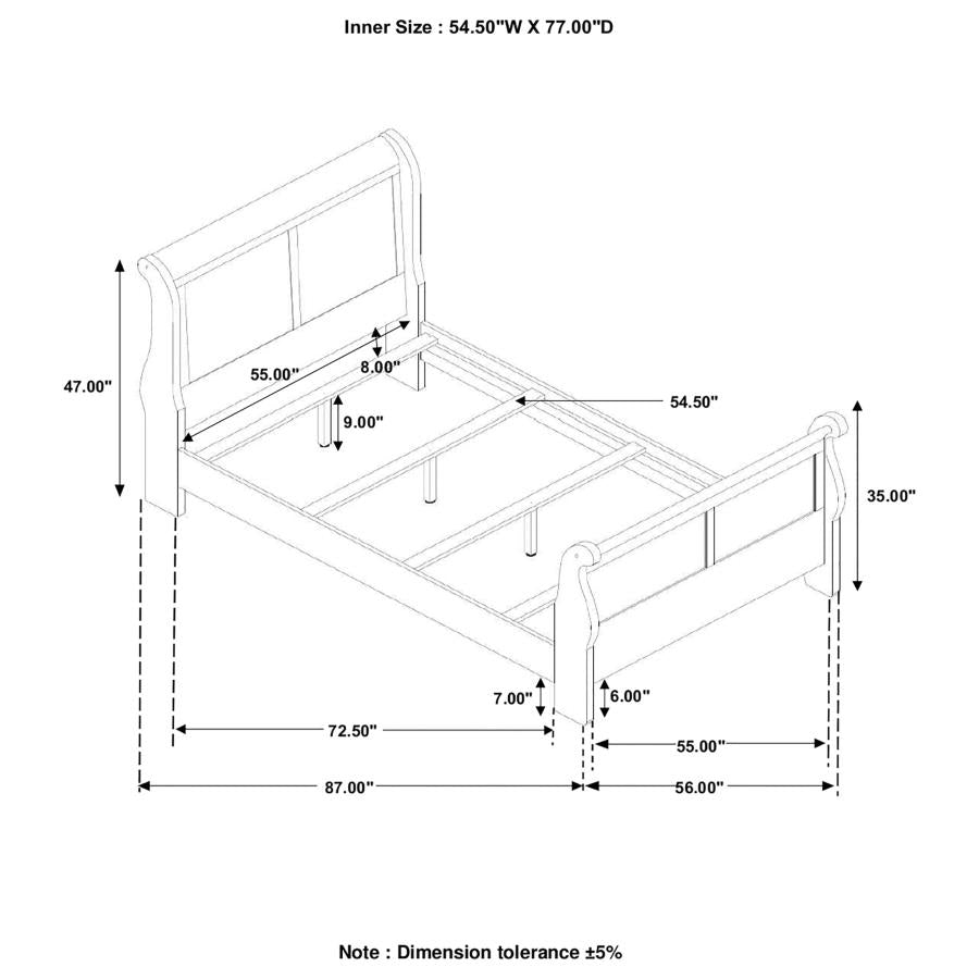 Louis Philippe White Full Bed - MyWaynesHome #