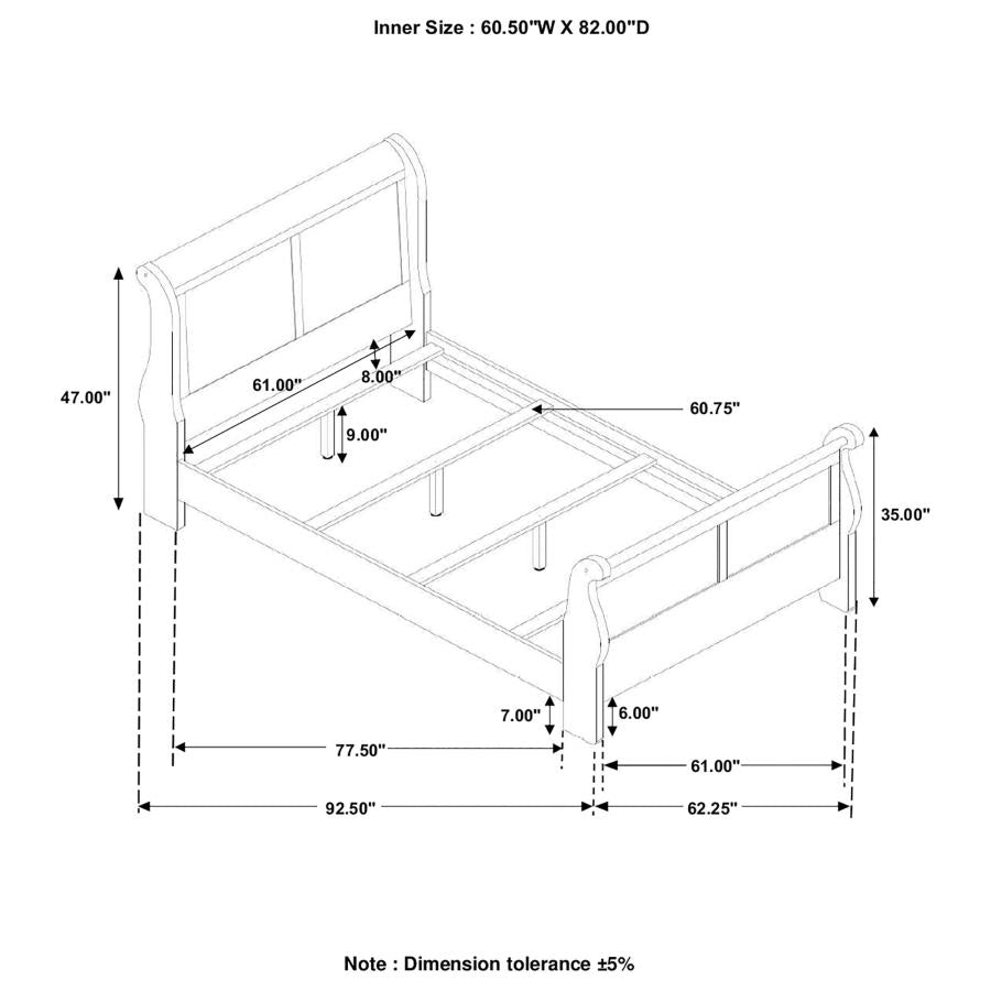 Louis Philippe White Queen Bed - MyWaynesHome #