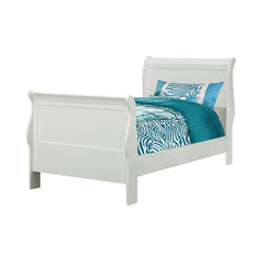Louis Philippe White Twin Bed - MyWaynesHome #