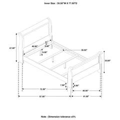 Louis Philippe White Twin Bed - MyWaynesHome #