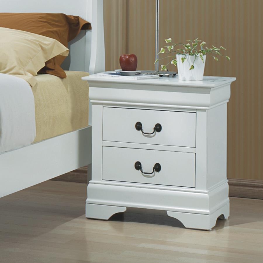 Louis Philippe White Nightstand - MyWaynesHome #