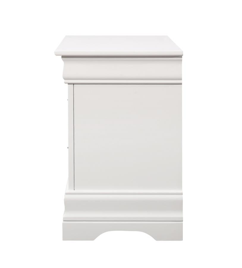 Louis Philippe White Nightstand - MyWaynesHome #