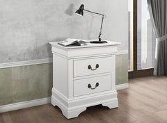 Louis Philippe White Nightstand - MyWaynesHome #