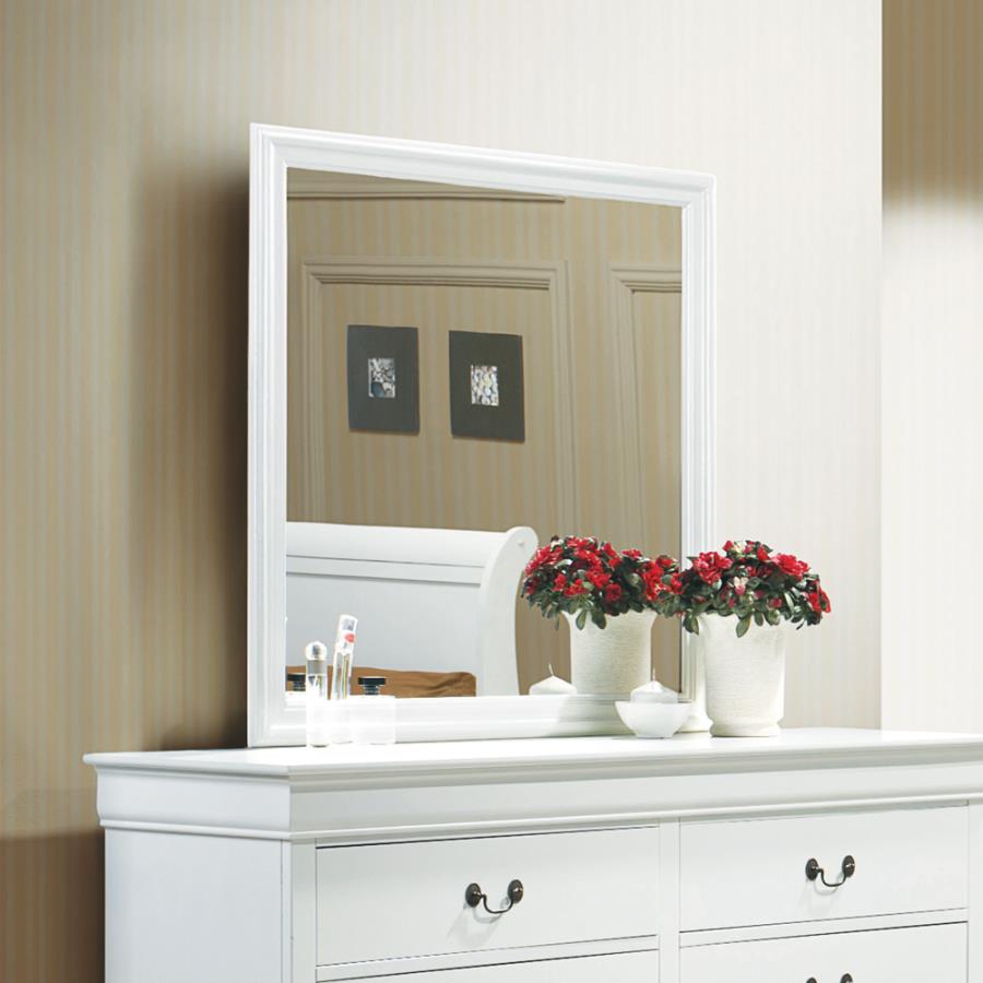 Louis Philippe White Dresser Mirror - MyWaynesHome #