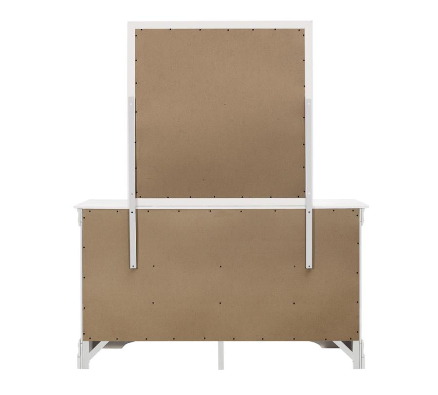 Louis Philippe White Dresser Mirror - MyWaynesHome #