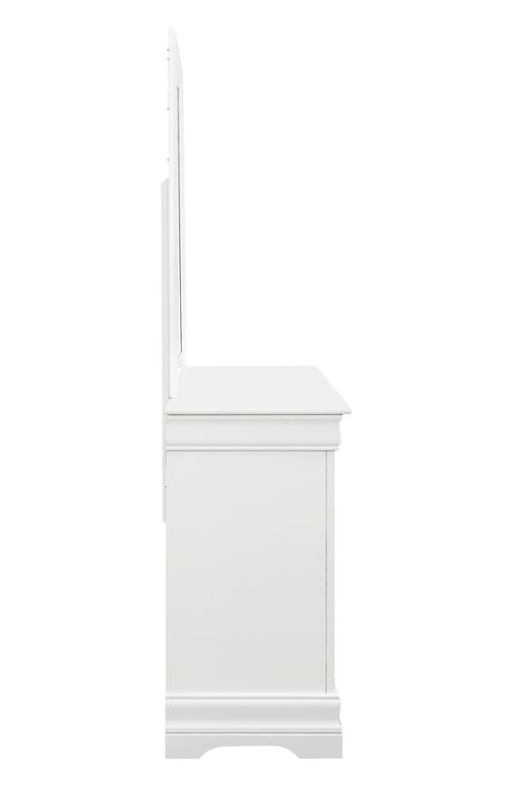 Louis Philippe White Dresser Mirror - MyWaynesHome #