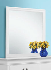 Louis Philippe White Dresser Mirror - MyWaynesHome #