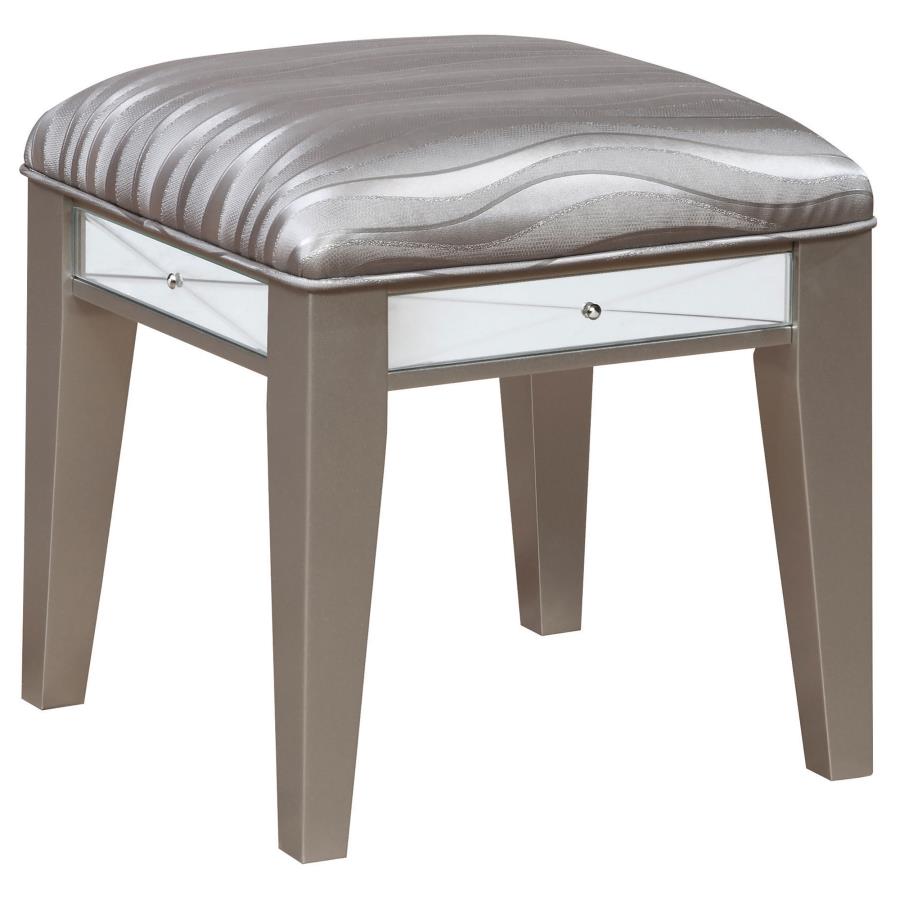 Coaster Leighton Metallic Mercury Vanity Desk and Stool Coaster Leighton Metallic Mercury Vanity Desk and Stool
