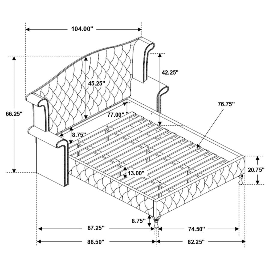 Deanna Grey Eastern King Bed - MyWaynesHome #
