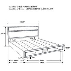 Miranda White Eastern King Storage Bed - MyWaynesHome #