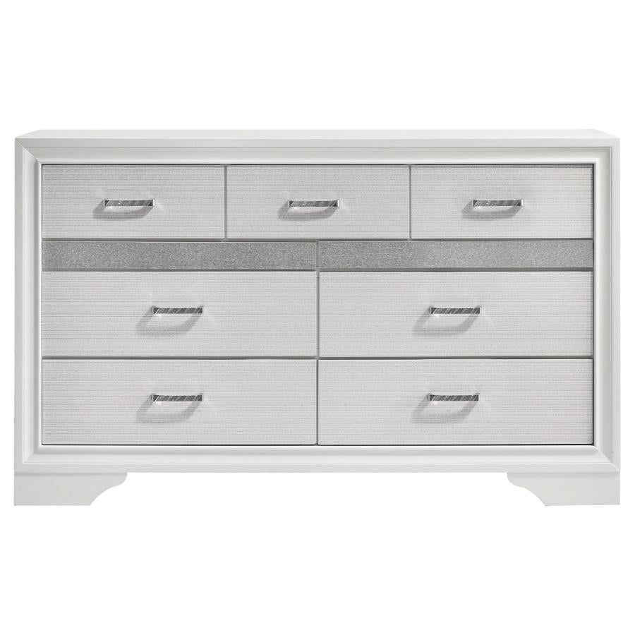 Miranda White California King Bed 4 Pc Set - MyWaynesHome #