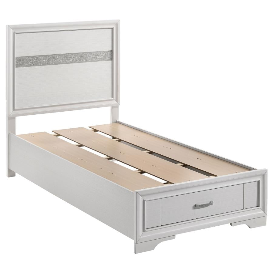 Miranda White Twin Bed 5 Pc Set - MyWaynesHome #